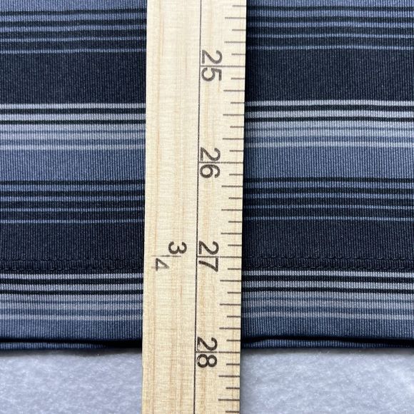Under Armour Shirt Mens Size Large Gray Striped Short Sleeve Polo Shirt Collared - Picture 11 of 15